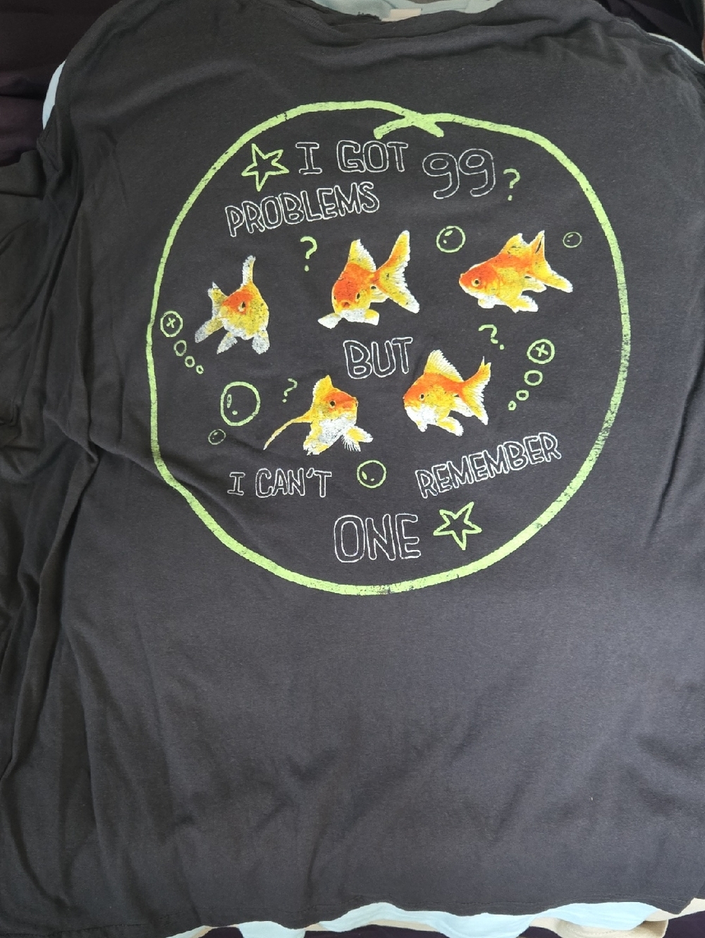 I Got 99 Problems Goldfish Graphic Tee - Black